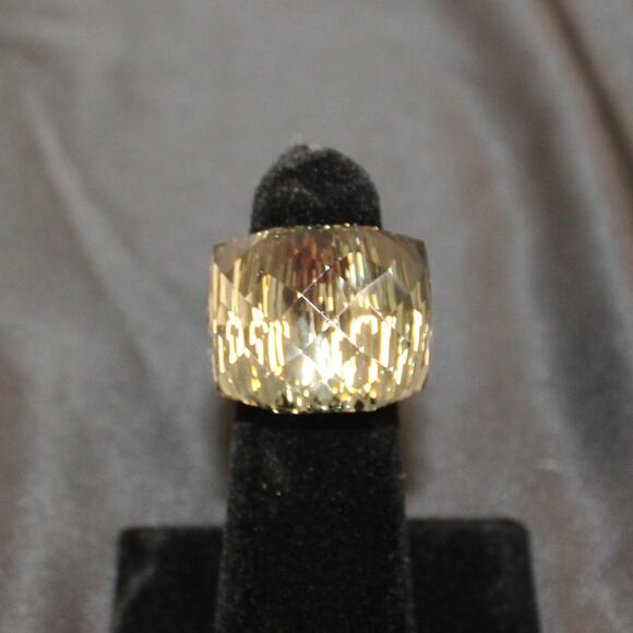 Authentic SWAROVSKI Nirvana Crystal Smoke ring size 6 Beautiful Very Good - Picture 1 of 10